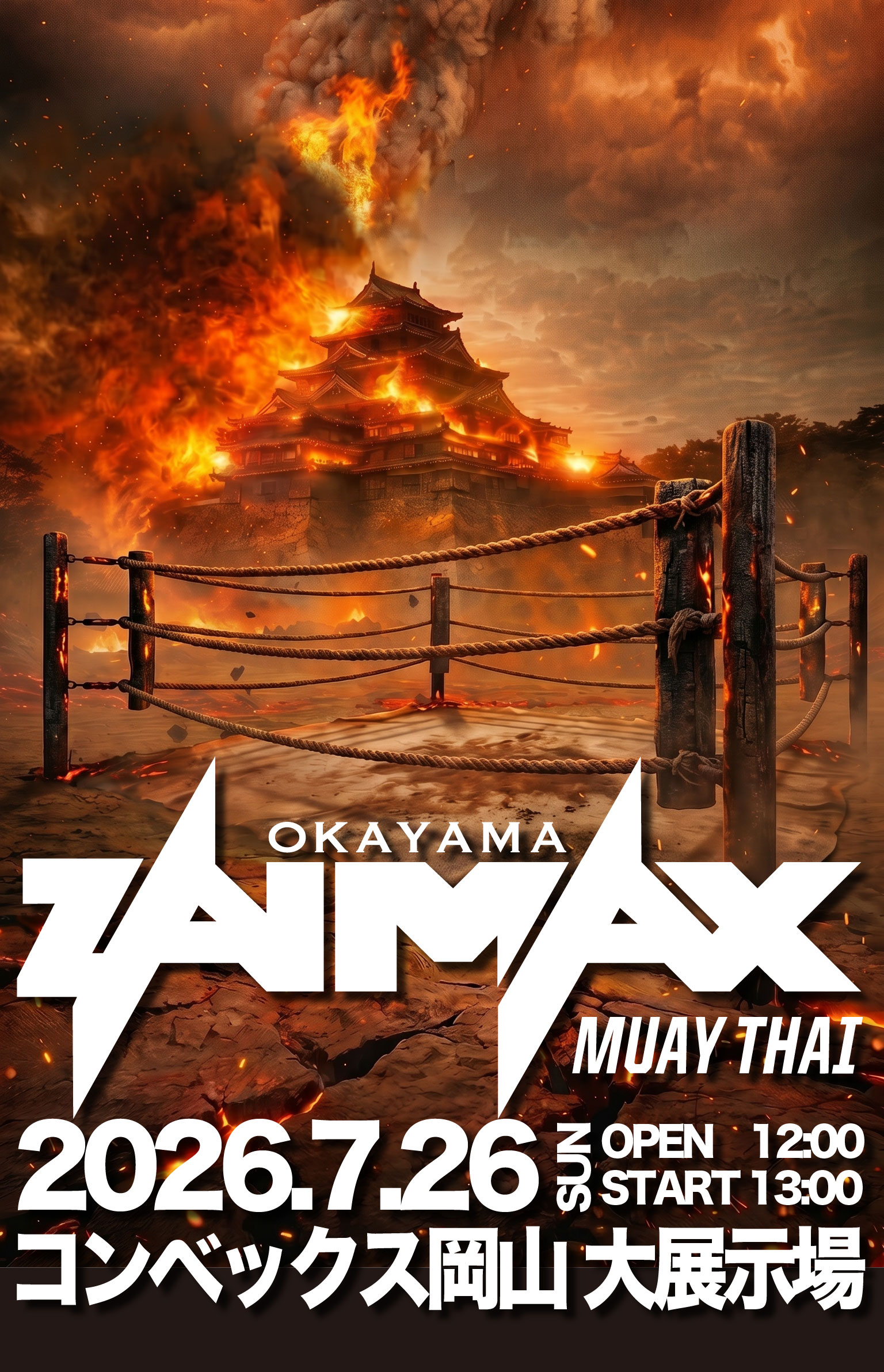岡山ジム主催興行 ZAIMAX MUAYTHAI 2026 supported by NO KICK NO LIFE